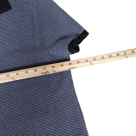 Rag & Bone Harvey Cotton Knit Polo Shirt Mens M Heavy Preppy Tight-Knit Blue - Picture 6 of 8